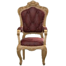 The Damascus-Pattern Red version of Elegant Chair