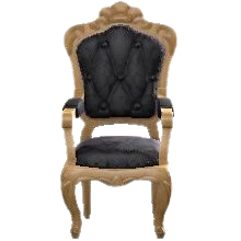 The Damascus-Pattern Black version of Elegant Chair