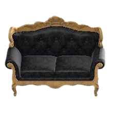 The Damascus-Pattern Black version of Elegant Sofa