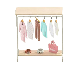 The White Wood version of Hanging Clothing Rack