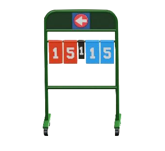 The Red and Blue (Stand) version of Scoreboard