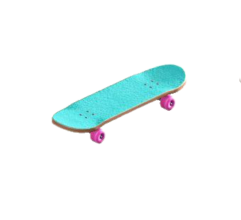 The Blue version of Skateboard