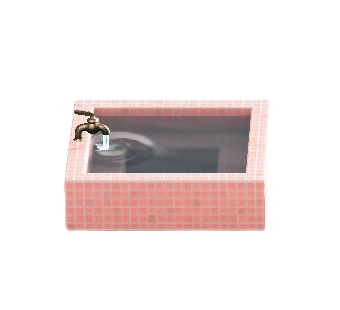 The Pink Tile version of Square Bathtub