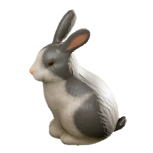 The Gray version of Bunny Garden Decoration