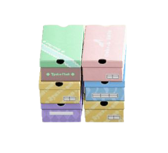 The Pastel version of Stacked Shoeboxes