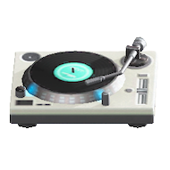 The White version of Tabletop Record Player