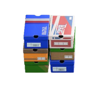 The Colorful version of Stacked Shoeboxes