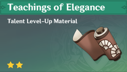 Genshin Impact - How to Get Teachings of Elegance and Effects