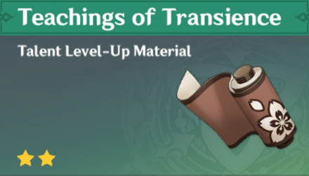 Genshin Impact - How to Get Teachings of Transience and Effects