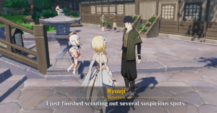 Genshin - Bantan Sango Case Files The Truth Just About Comes to Light - Talk to Ryuuji