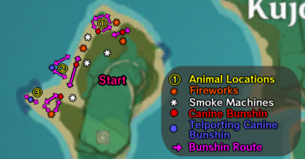 Genshin - Bantan Sango Case Files The Warrior Dog - Hiding Spot Stage 3 Locations