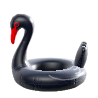 The Black version of Inflatable Bird Ring