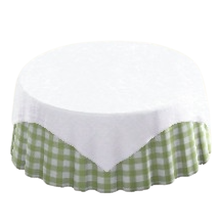 The Green Gingham version of Large Covered Round Table