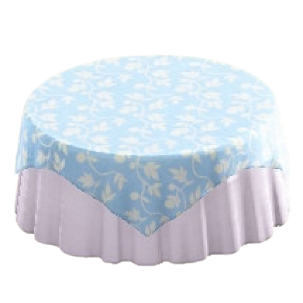 The Light Blue version of Large Covered Round Table