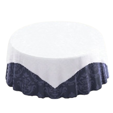 The Damascus-Pattern Blue version of Large Covered Round Table