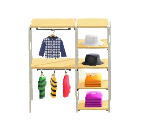 The Neutral-Tone Clothes version of Midsized Clothing Rack