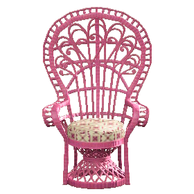 Pink deals peacock chair