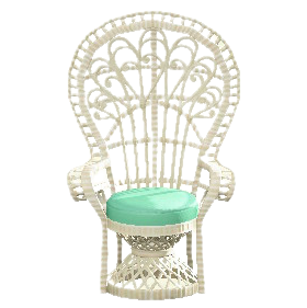The White & Green version of Peacock Chair