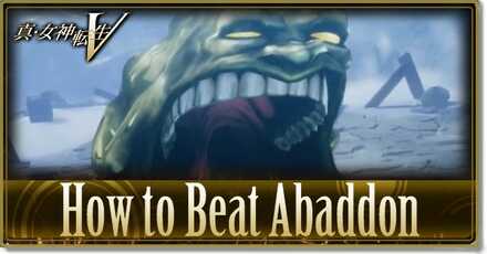 Shin Megami Tensei V SMT 5 - How to Beat Abaddon
