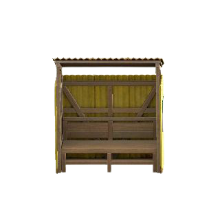 The Yellow version of Retro Transportation Stop