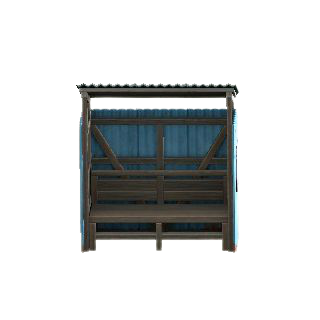 The Blue (Ad) version of Retro Transportation Stop