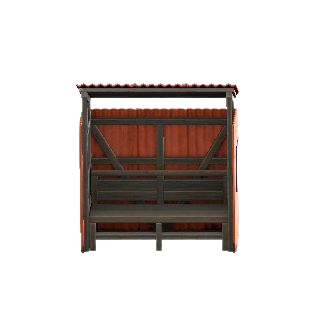 The Red version of Retro Transportation Stop