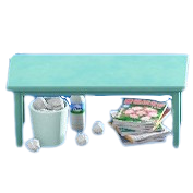 The Light Blue version of Sloppy Table