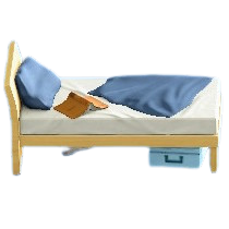 The Navy Blue (Bedding) version of Sloppy Bed