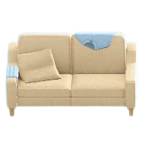 The Light Blue (Discarded Clothing) version of Sloppy Sofa