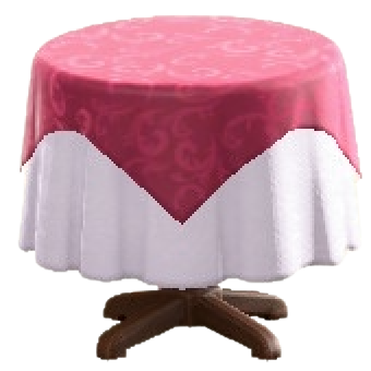 The Berry Red version of Small Covered Round Table