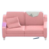 The Pink version of Sloppy Sofa