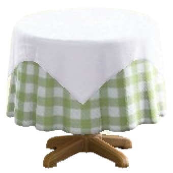 The Green Gingham version of Small Covered Round Table