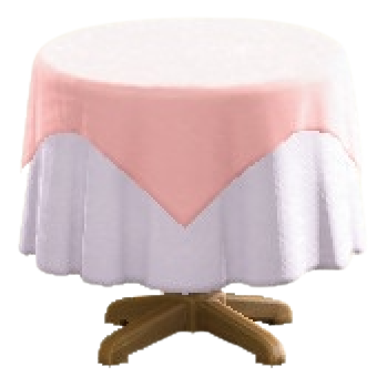 The Pink version of Small Covered Round Table