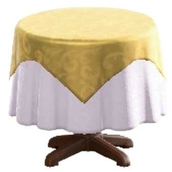 The Gold version of Small Covered Round Table