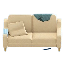 The Dark Green (Discarded Clothing) version of Sloppy Sofa