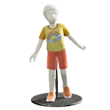 The Yellow (Shirt Color) version of Small Mannequin