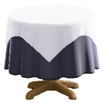 The Plain Navy version of Small Covered Round Table