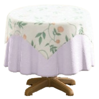 The Floral Print version of Small Covered Round Table