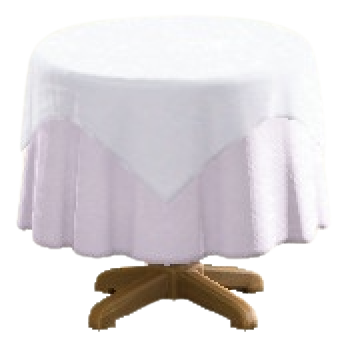 The Plain White version of Small Covered Round Table