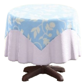 The Light Blue version of Small Covered Round Table