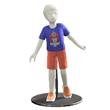 The Blue (Shirt Color) version of Small Mannequin