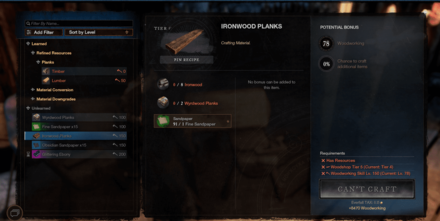 New World Ironwood Planks