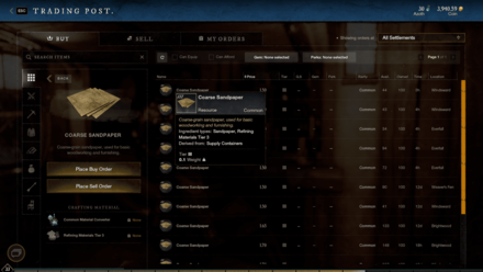 New World Coarse Sandpaper Trading Post