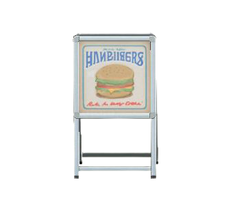 The Hamburger version of Standing Shop Sign