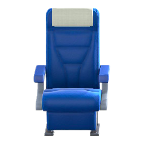 The White (Headrest Cover) version of Vehicle Cabin Seat