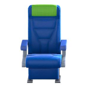 The Green (Headrest Cover) version of Vehicle Cabin Seat
