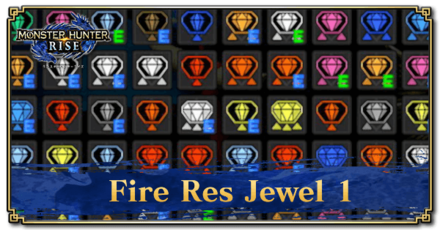 Monster Hunter Rise (MH Rise) - Fire Res Jewel 1 Banner