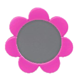The Pink version of Flower Tabletop Mirror