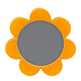 The Yellow version of Flower Tabletop Mirror