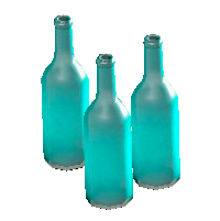 The Light Blue version of Decorative Bottles